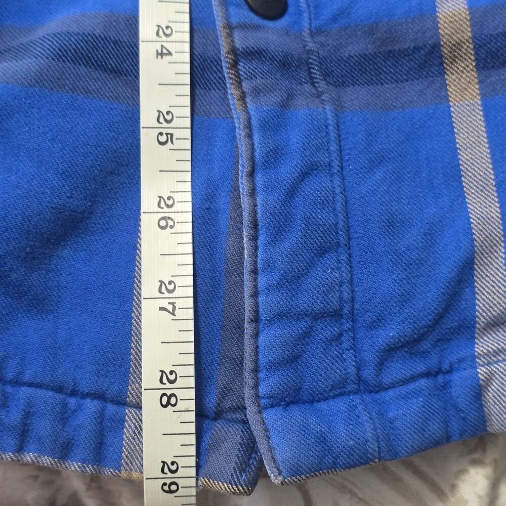Nike 6.0 Plaid Flannel Shirt Mens Medium Blue Thrashed Grunge Skate - Picture 11 of 12